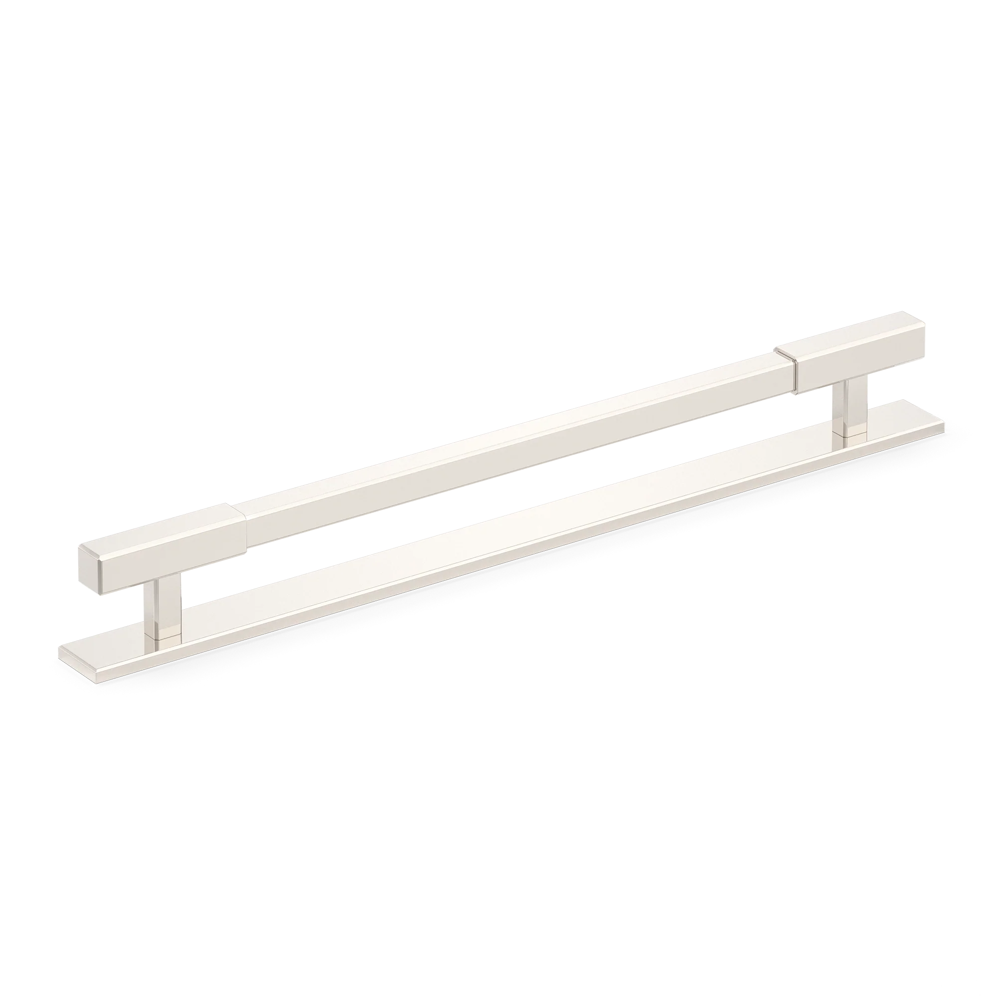 Armac Martin Digbeth Plain Appliance Pull with Backplate in 384mm / Polished Nickel Plate