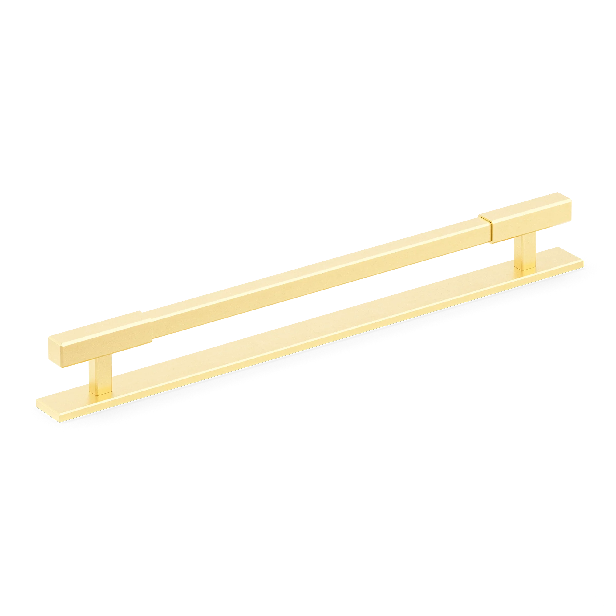 Armac Martin Digbeth Plain Appliance Pull with Backplate in 384mm / Satin Brass Lacquered