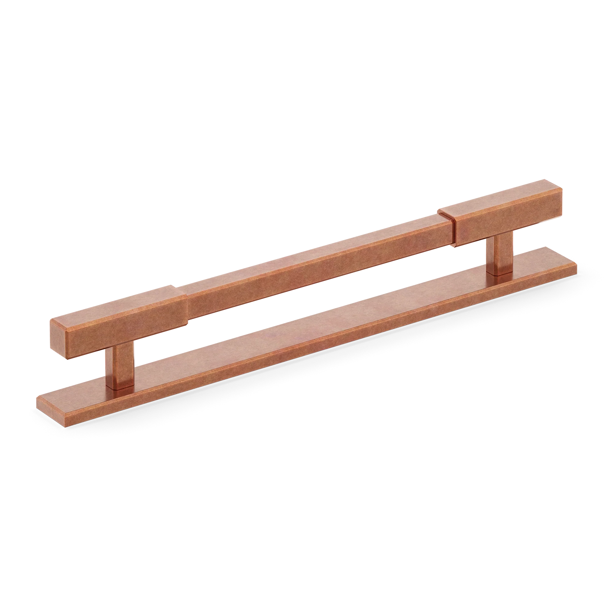 Armac Martin Digbeth Plain Cabinet Handle with Backplate in 128mm / Aged Copper