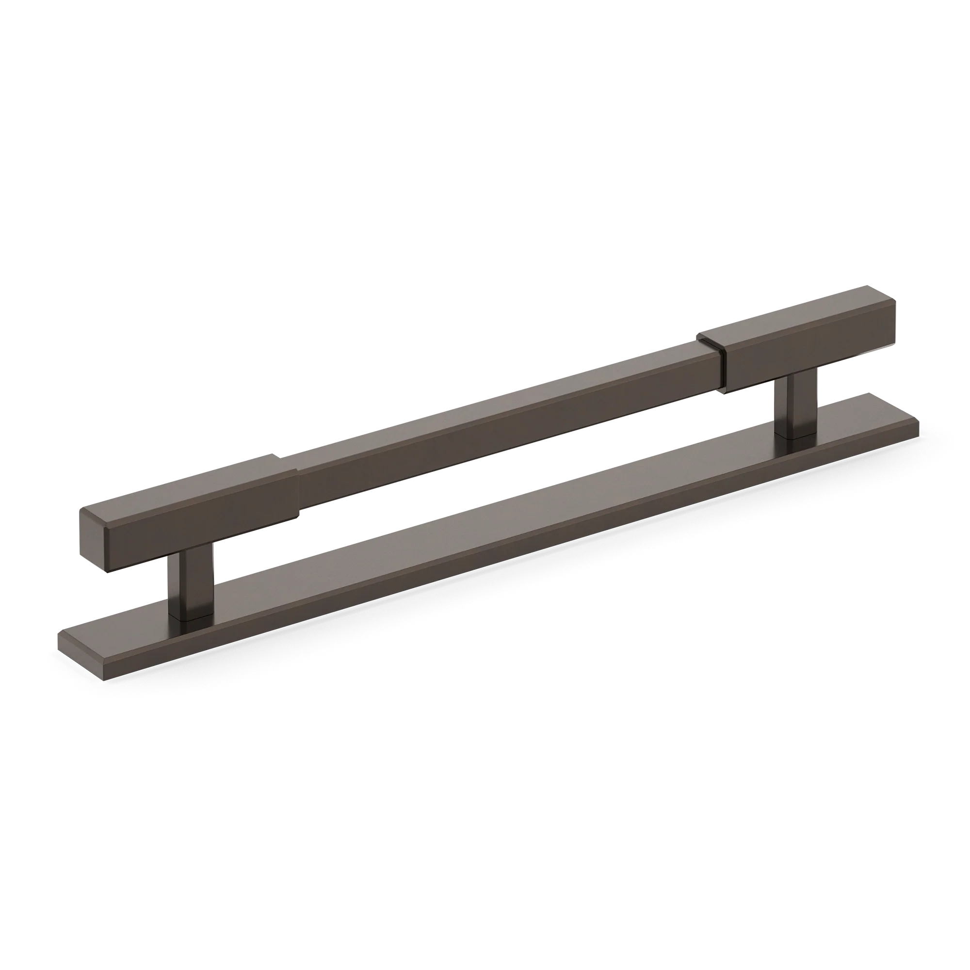 Armac Martin Digbeth Plain Cabinet Handle with Backplate in 128mm / Dark Bronze