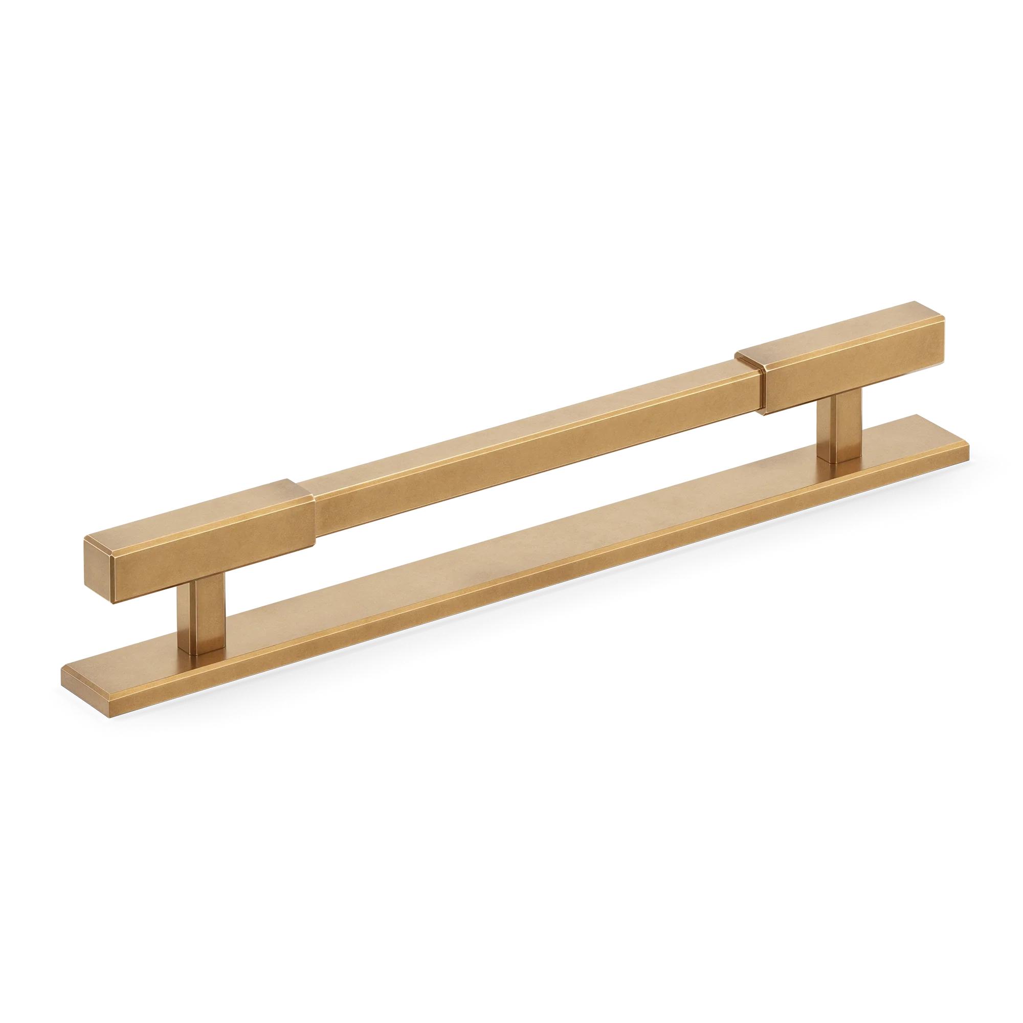 Armac Martin Digbeth Plain Cabinet Handle with Backplate in 128mm / Fine English Antique