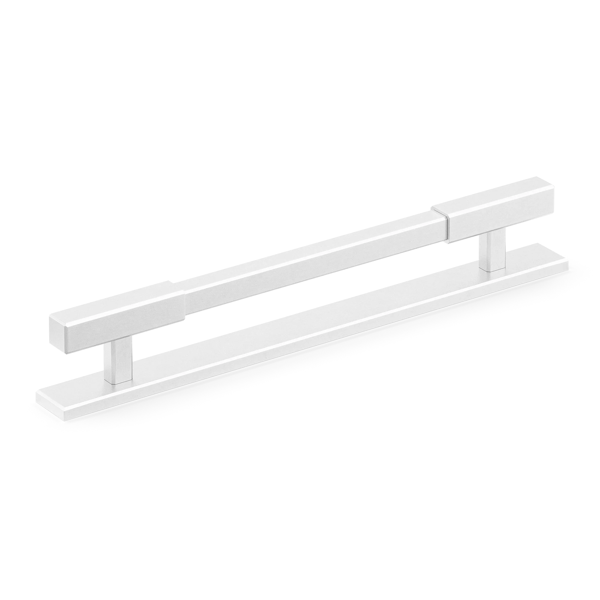 Armac Martin Digbeth Plain Cabinet Handle with Backplate in 128mm / Satin Chrome Plate