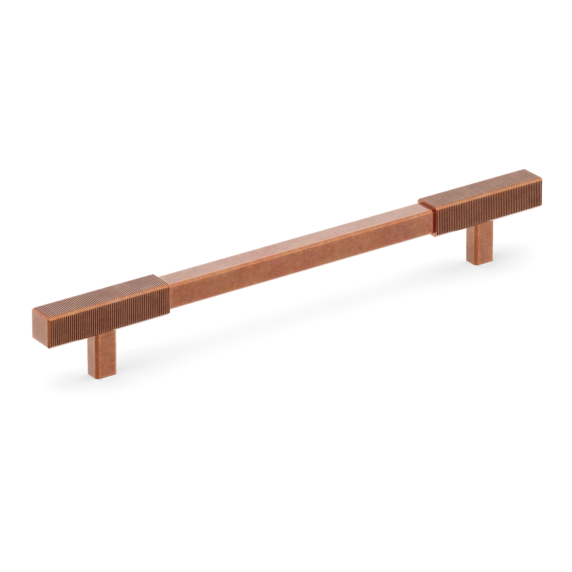 Armac Martin Digbeth Ridged Cabinet Handle without Backplate in 128mm / Aged Copper