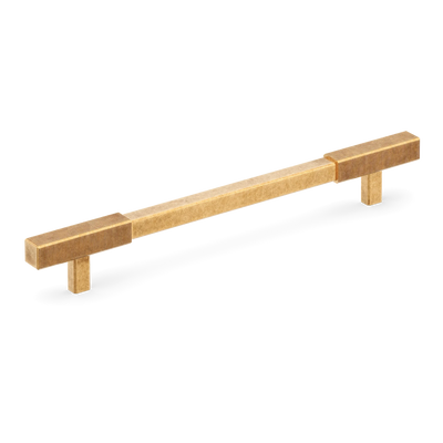 Armac Martin Digbeth Ridged Cabinet Handle without Backplate in 128mm / Burnished Brass