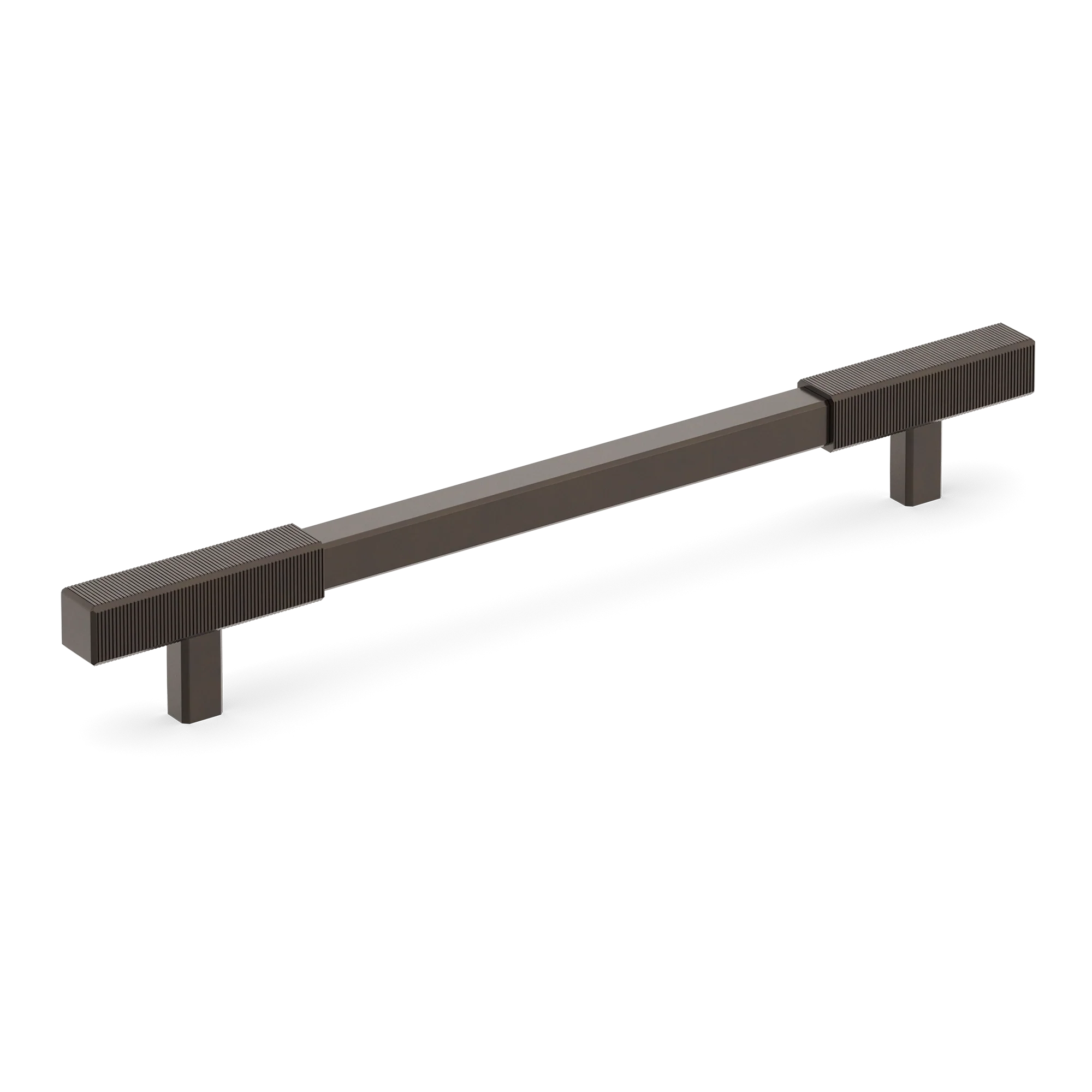 Armac Martin Digbeth Ridged Cabinet Handle without Backplate in 128mm / Dark Bronze