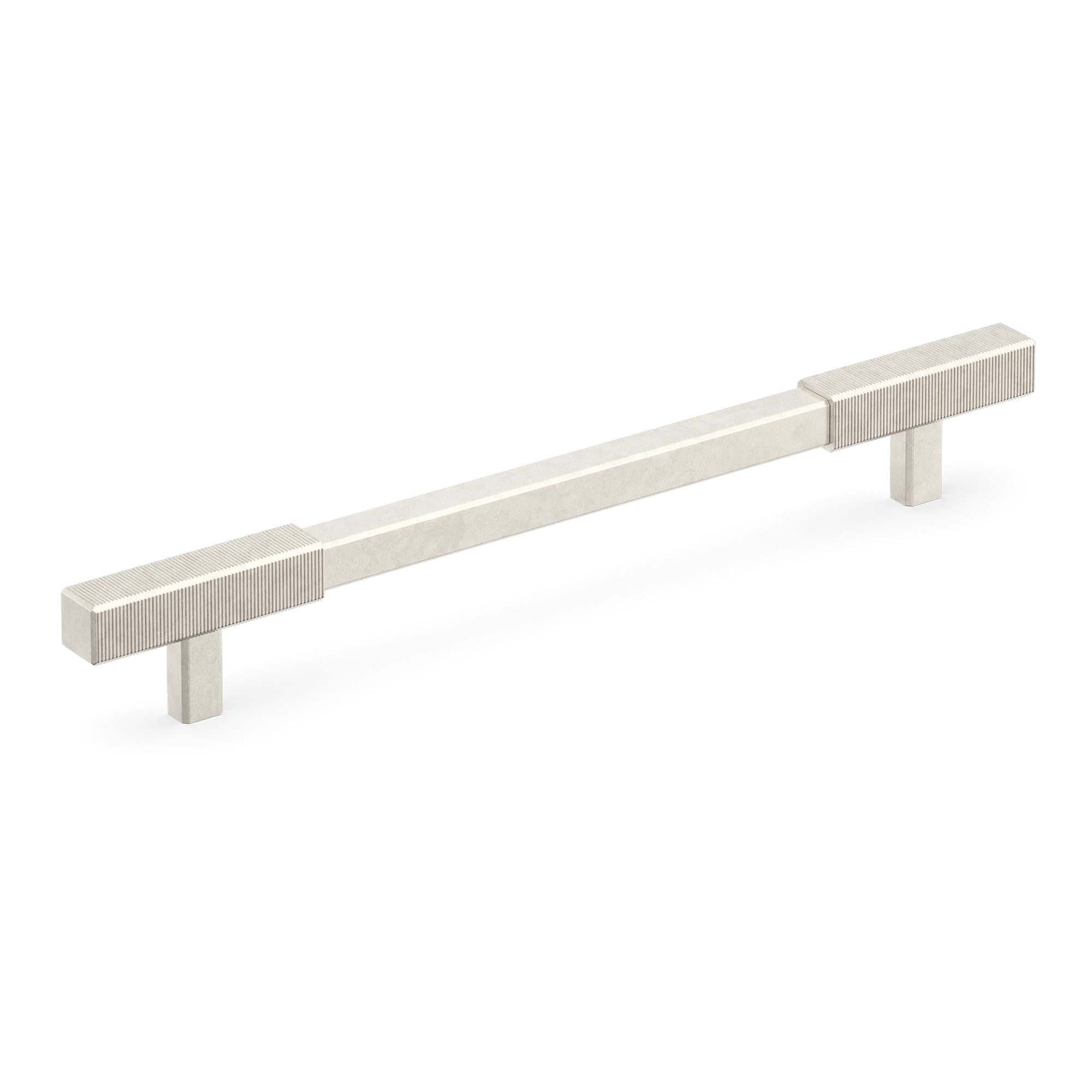 Armac Martin Digbeth Ridged Cabinet Handle without Backplate in 128mm / Barrelled Nickel Plate