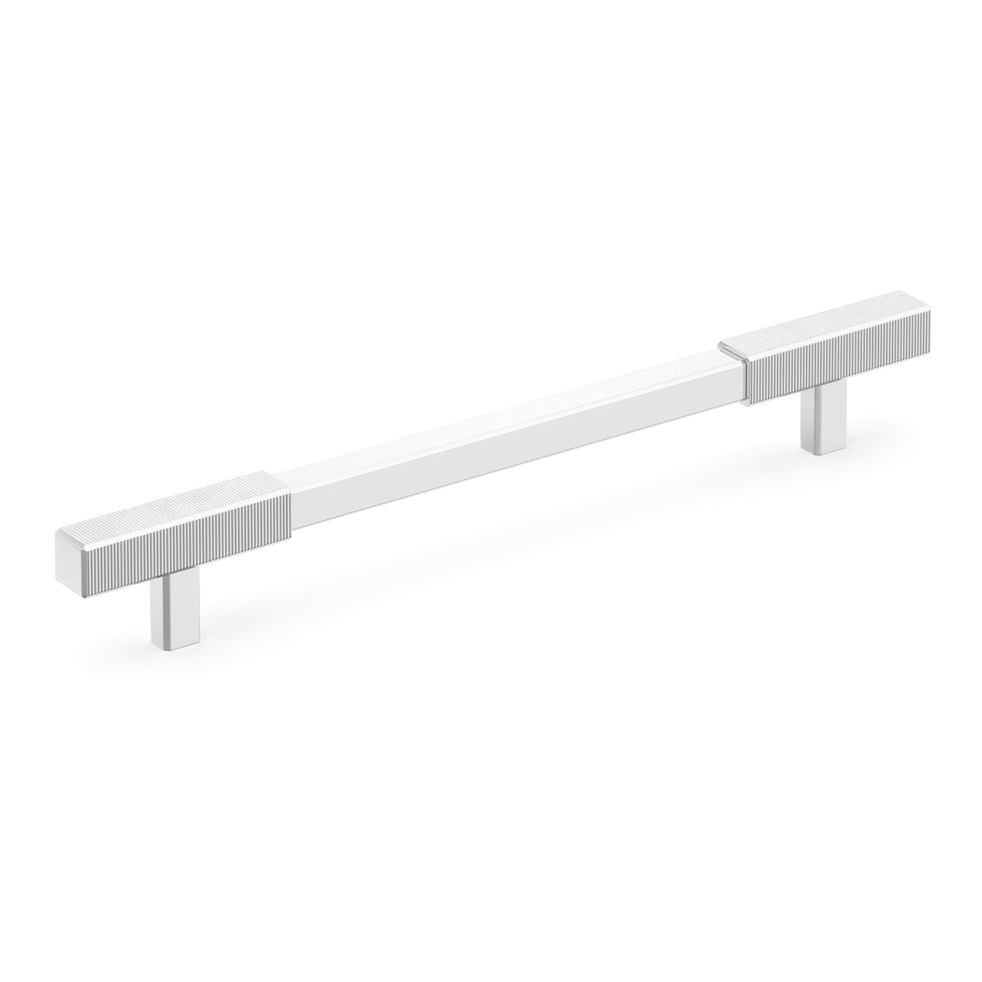 Armac Martin Digbeth Ridged Cabinet Handle without Backplate in 128mm / Polished Chrome Plate