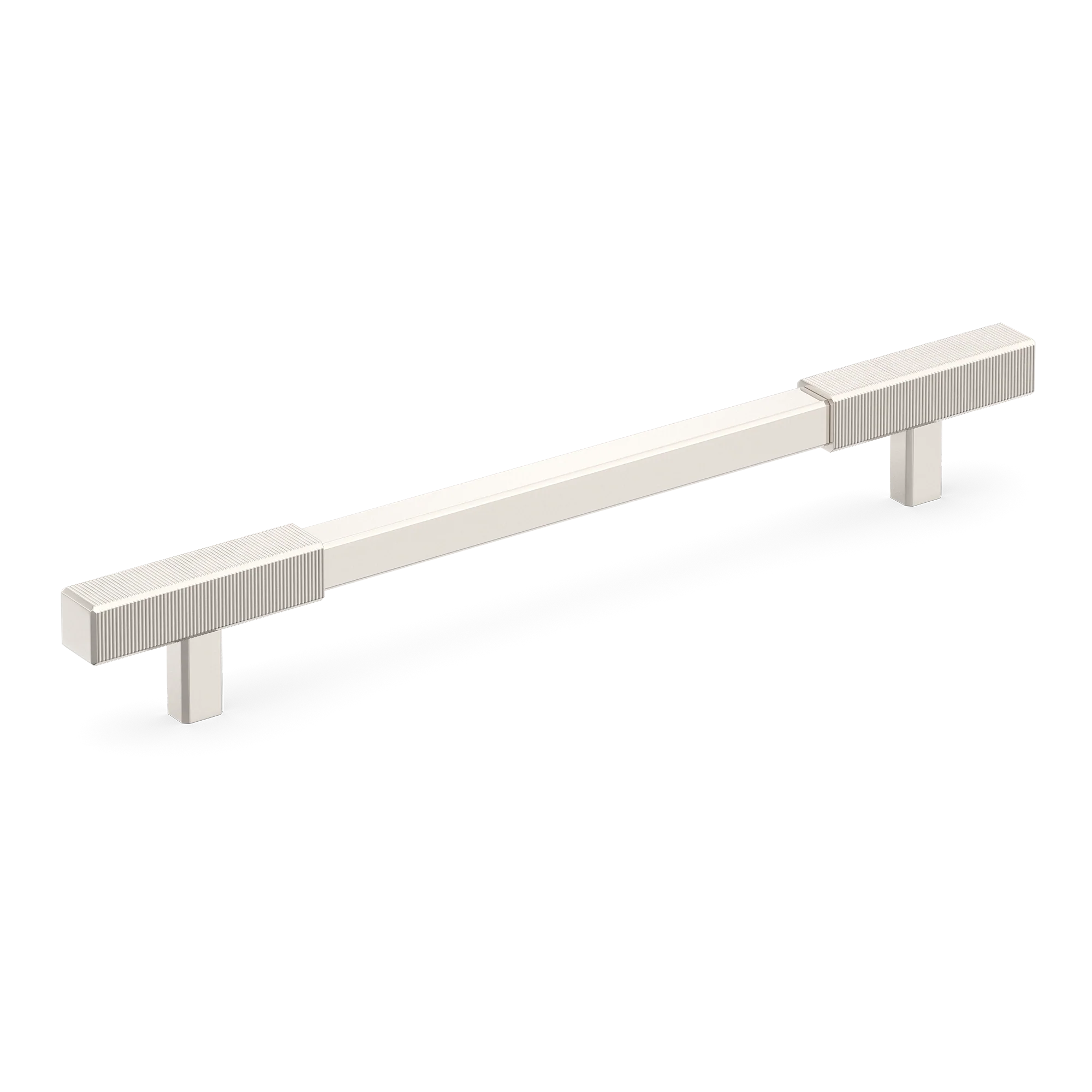 Armac Martin Digbeth Ridged Cabinet Handle without Backplate in 128mm / Polished Nickel Plate
