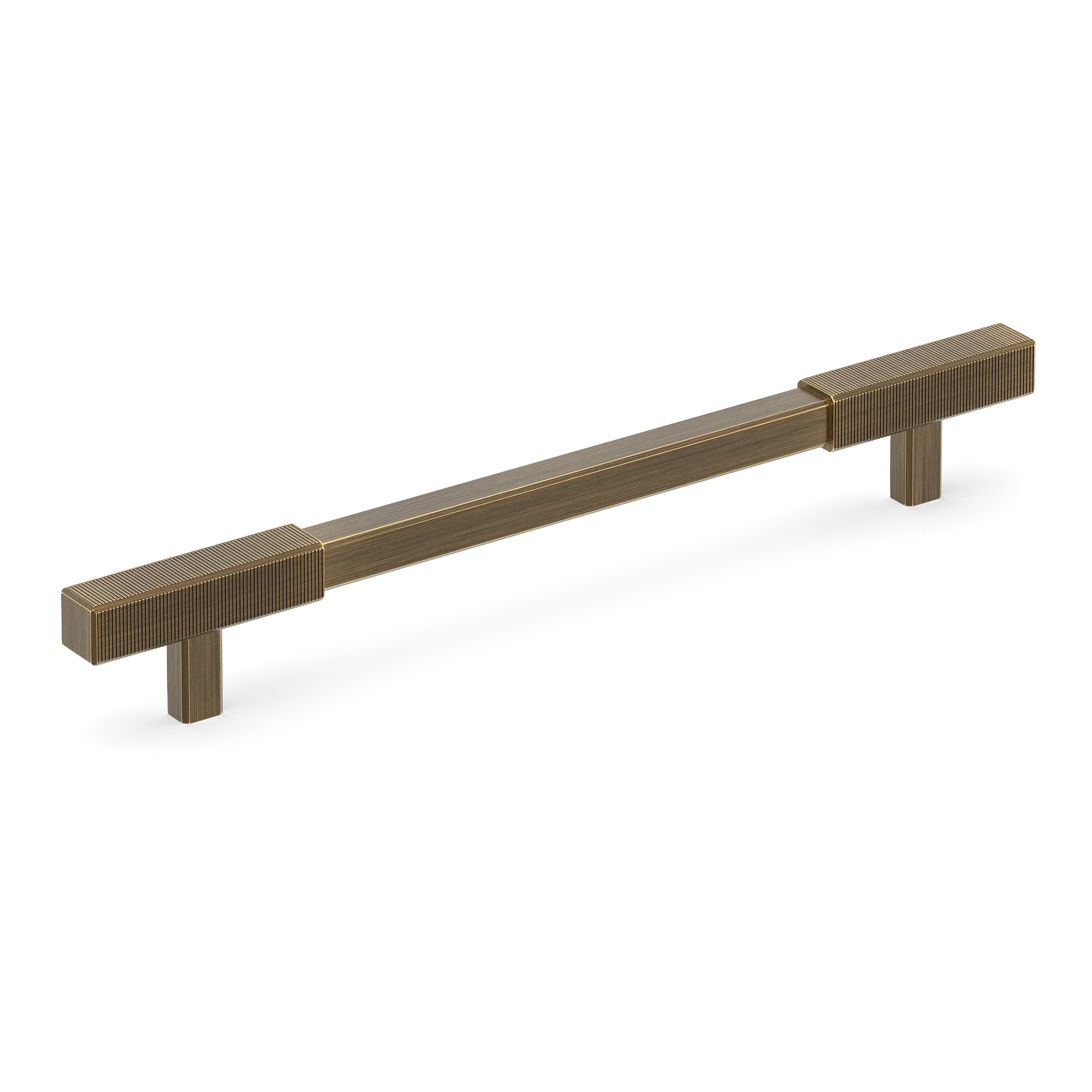 Armac Martin Digbeth Ridged Cabinet Handle without Backplate in 128mm / Satin Antique Satin Lacquered