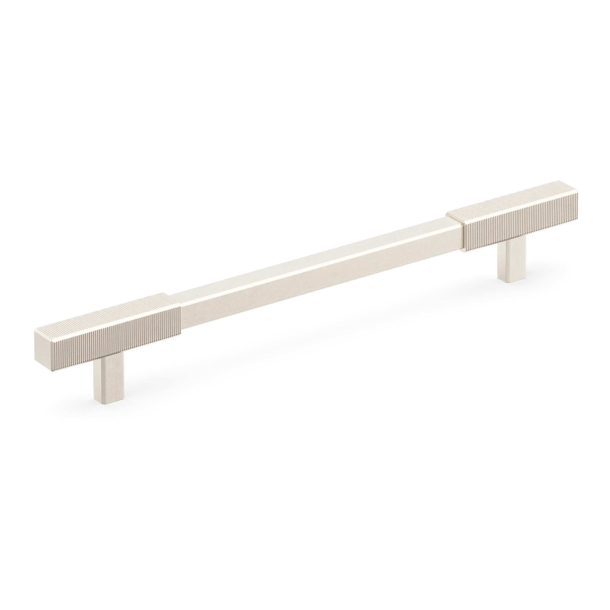 Armac Martin Digbeth Ridged Cabinet Handle without Backplate in 128mm / Satin Nickel Plate
