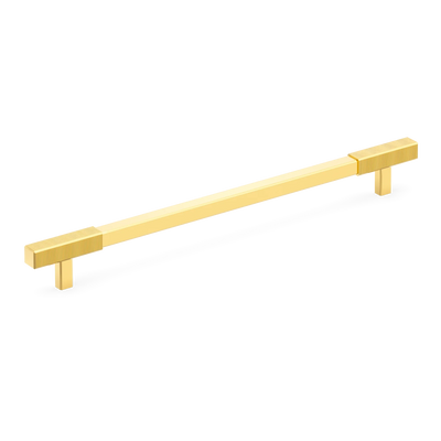 Armac Martin Digbeth Ridged Appliance Pull without Backplate in 384mm / Polished Brass Lacquered