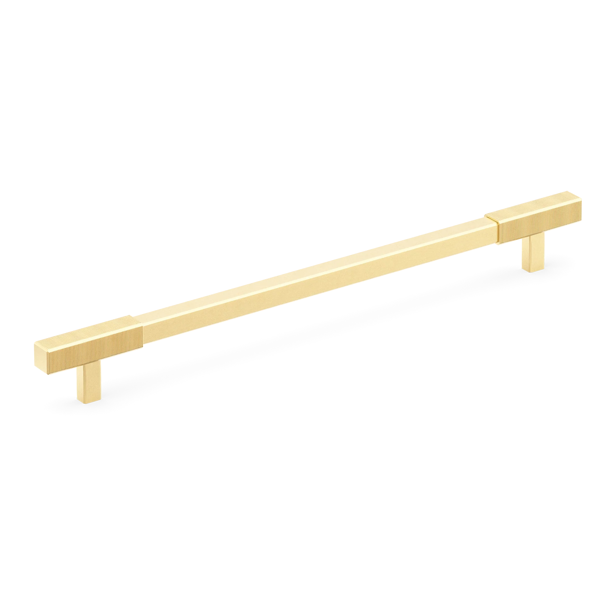 Armac Martin Digbeth Ridged Appliance Pull without Backplate in 384mm / Satin Brass Satin Lacquered