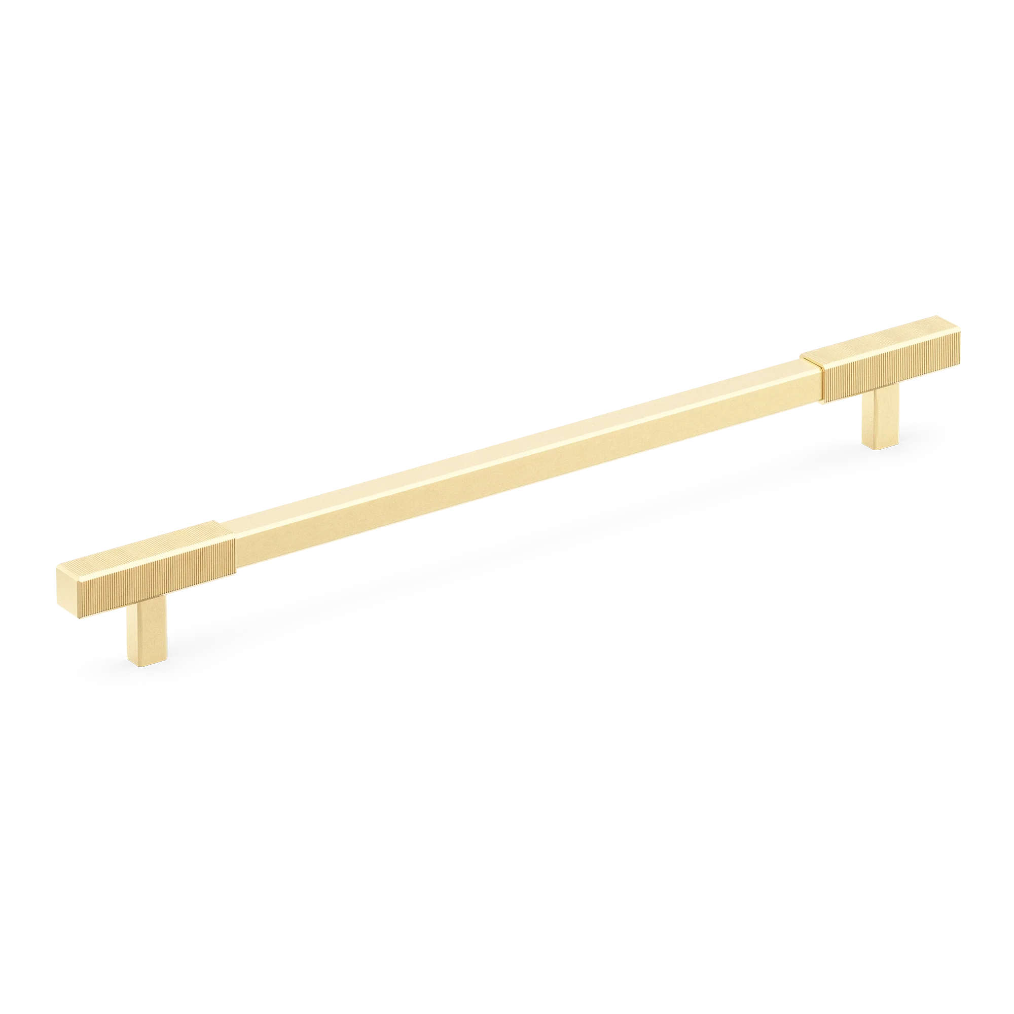 Armac Martin Digbeth Ridged Appliance Pull without Backplate in 384mm / Satin Brass Unlacquered