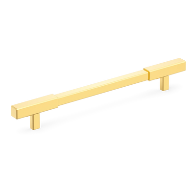 Armac Martin Digbeth Plain Cabinet Handle without Backplate in 128mm / Polished Brass Lacquered