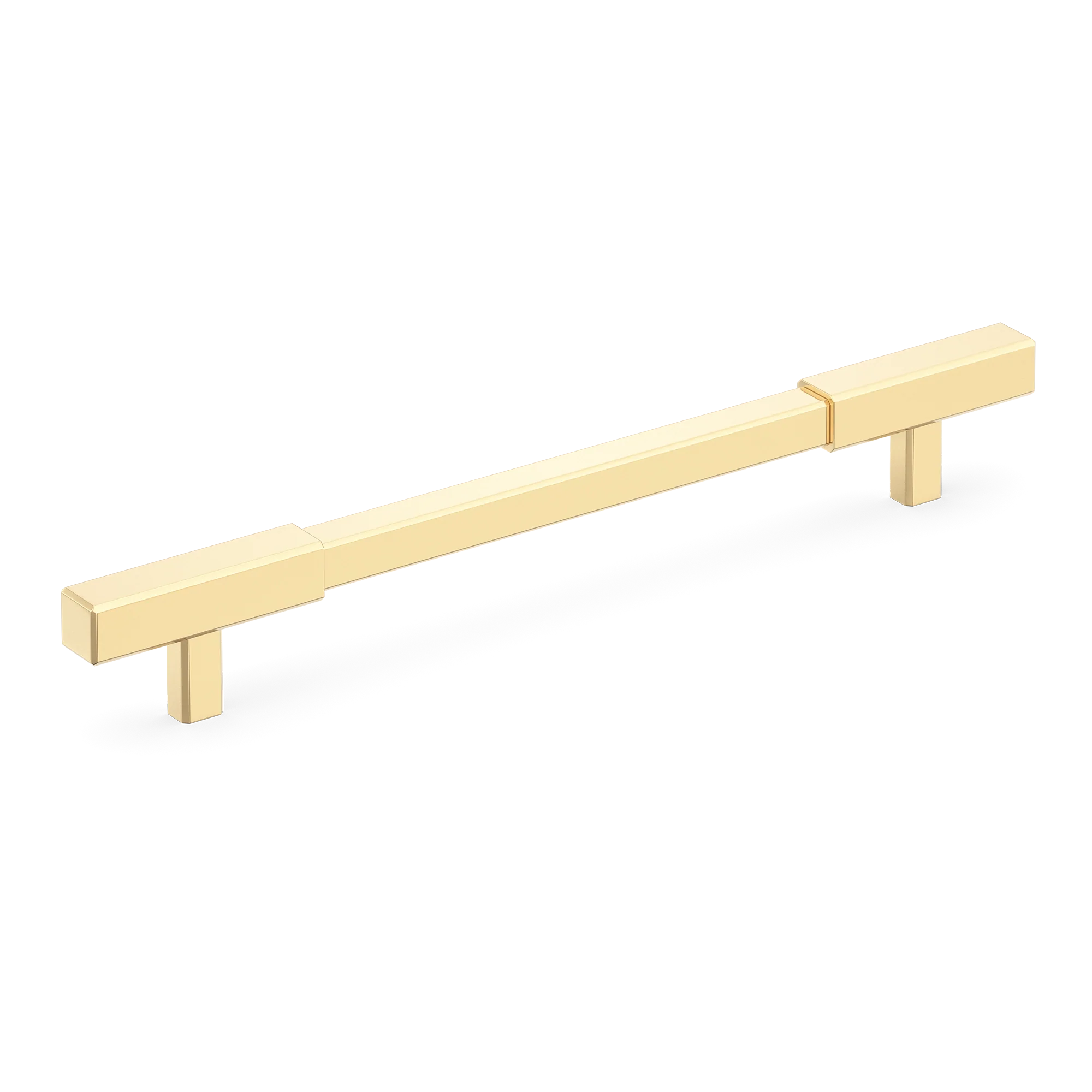 Armac Martin Digbeth Plain Cabinet Handle without Backplate in 128mm / Polished Brass Unlacquered