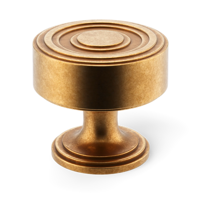 Armac Martin Dougan Cabinet Knob in 25mm / Burnished Brass
