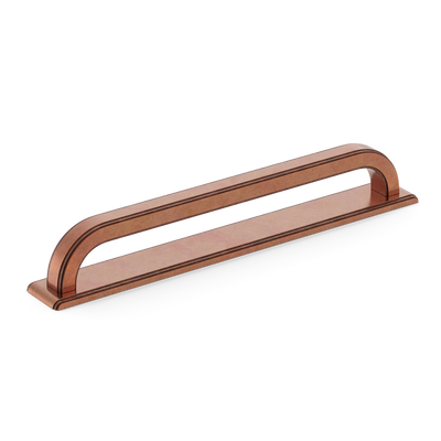 Armac Martin Dougan Cabinet Handle with Backplate in 96mm / Aged Copper