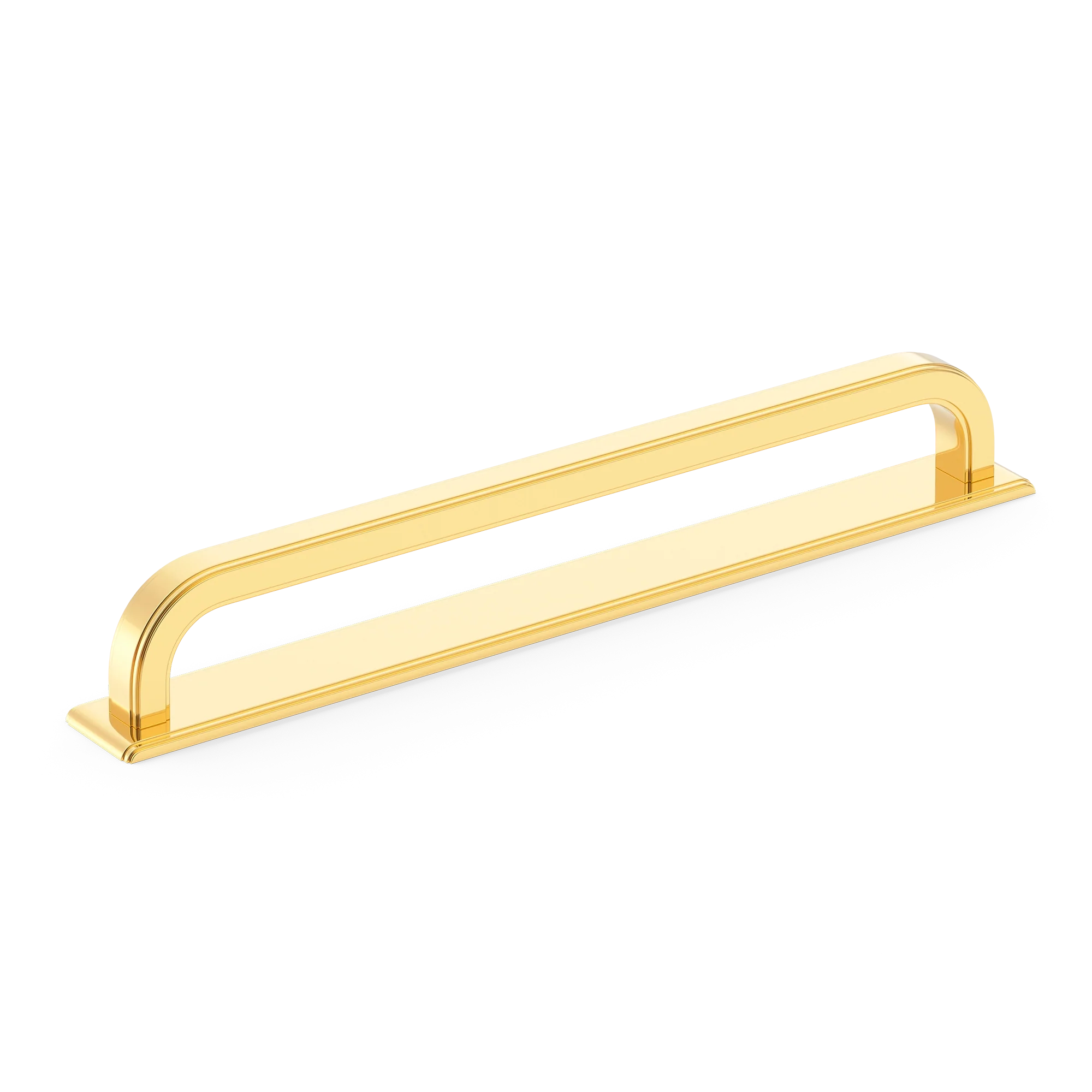 Armac Martin Dougan Appliance Pull with Backplate in 320mm / Polished Brass Lacquered