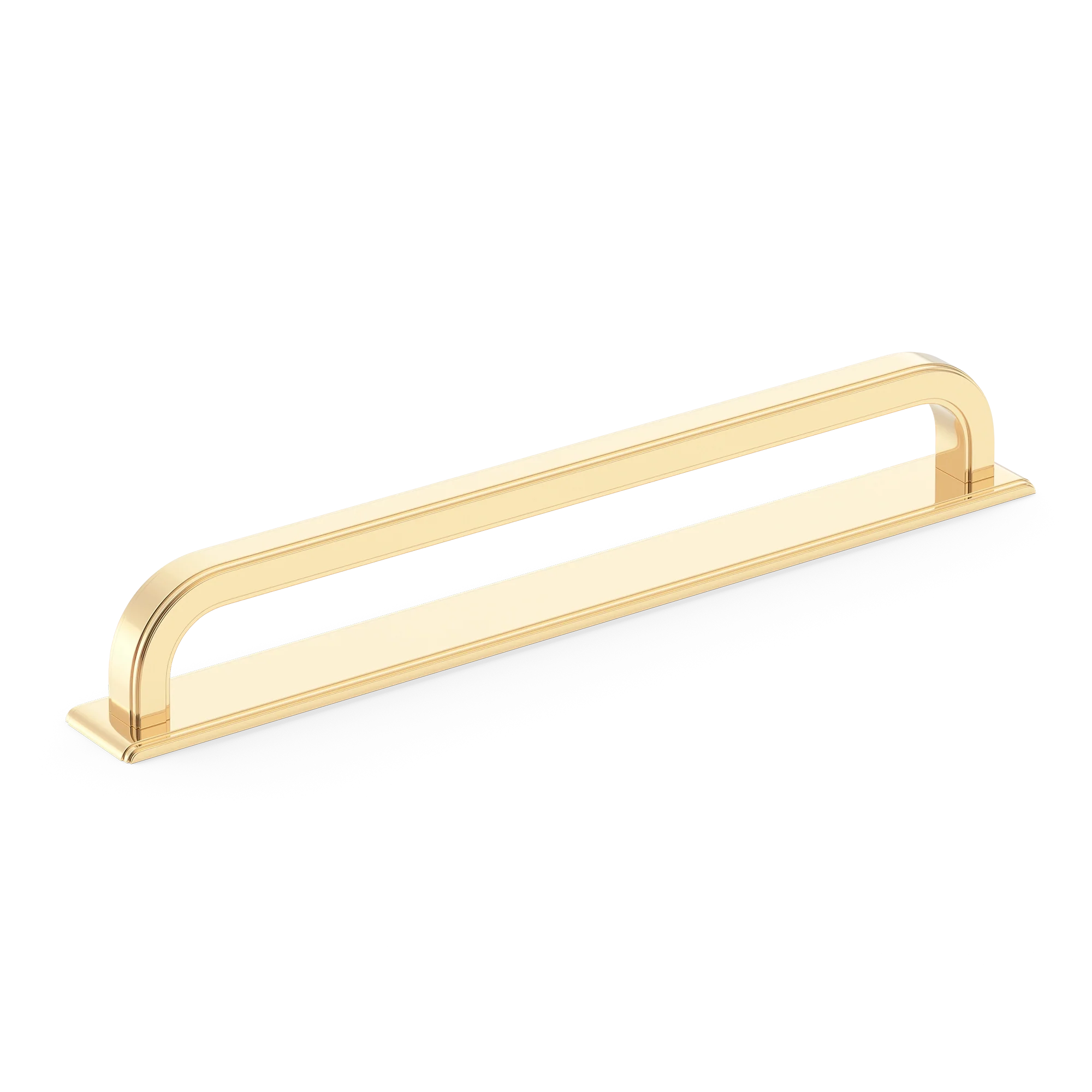 Armac Martin Dougan Appliance Pull with Backplate in 320mm / Polished Brass Unlacquered