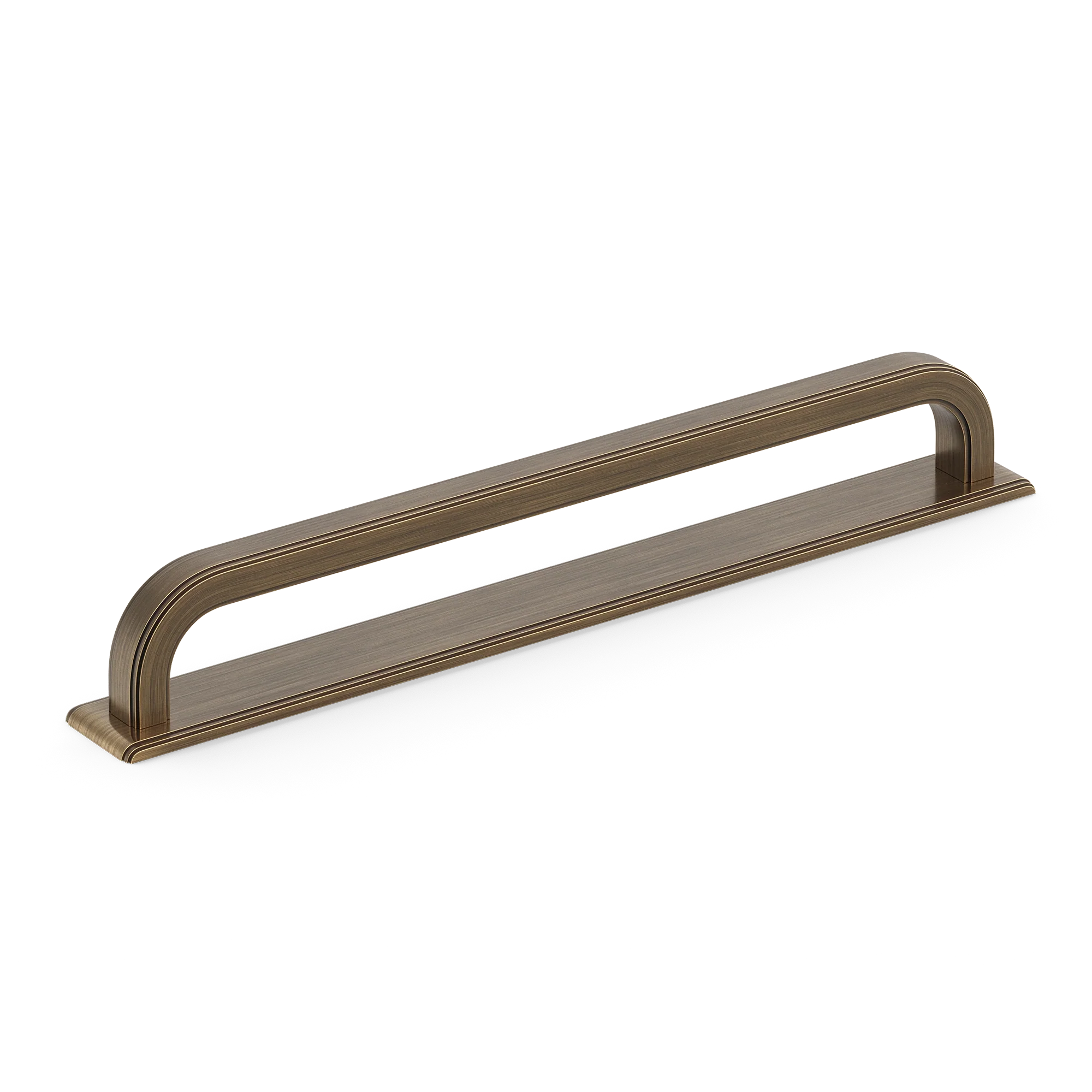 Armac Martin Dougan Appliance Pull with Backplate in 320mm / Satin Antique Satin Lacquered
