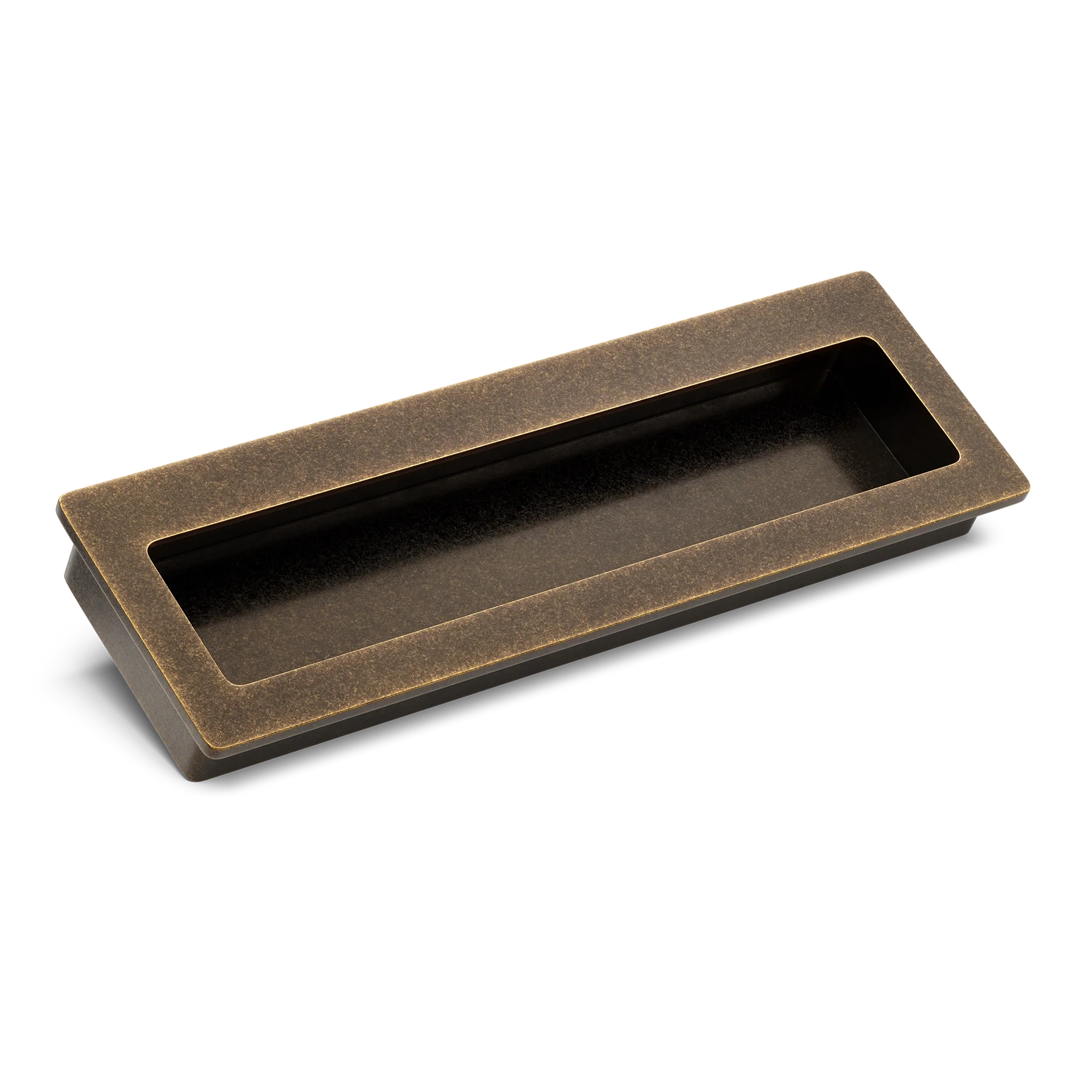 Armac Martin Driffold Flush Pull in 100mm / Dark Aged Brass
