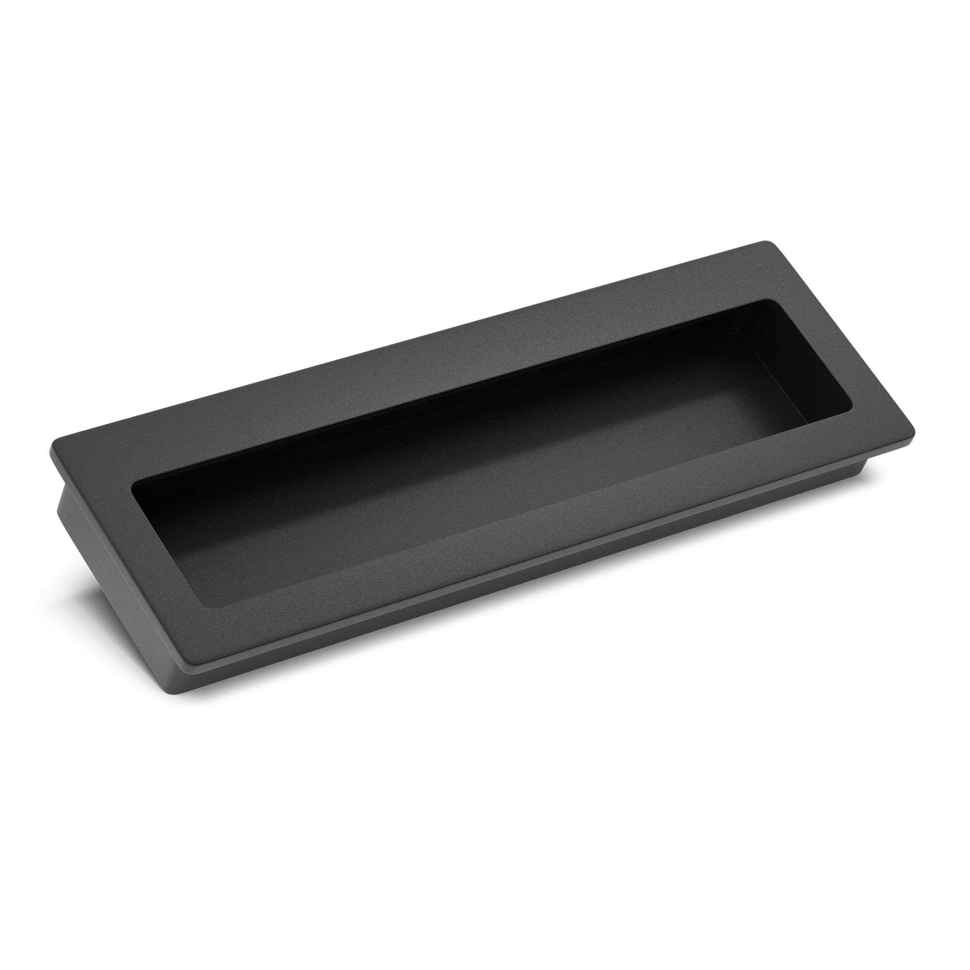 Armac Martin Driffold Flush Pull in 100mm / Matt Black Lacquered