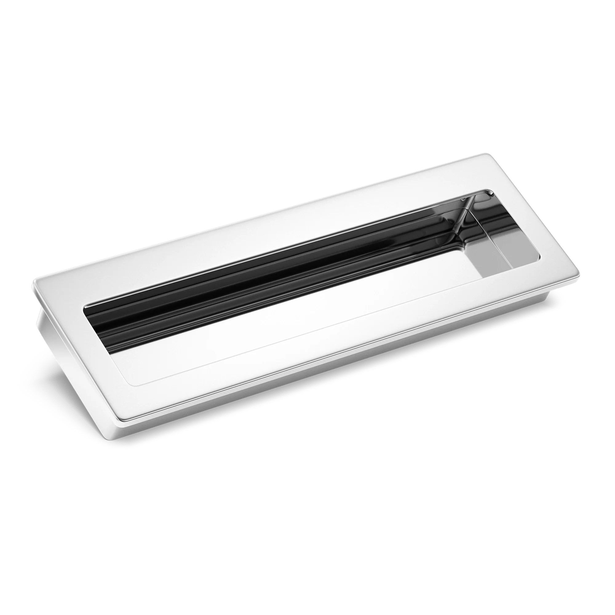 Armac Martin Driffold Flush Pull in 100mm / Polished Chrome Plate