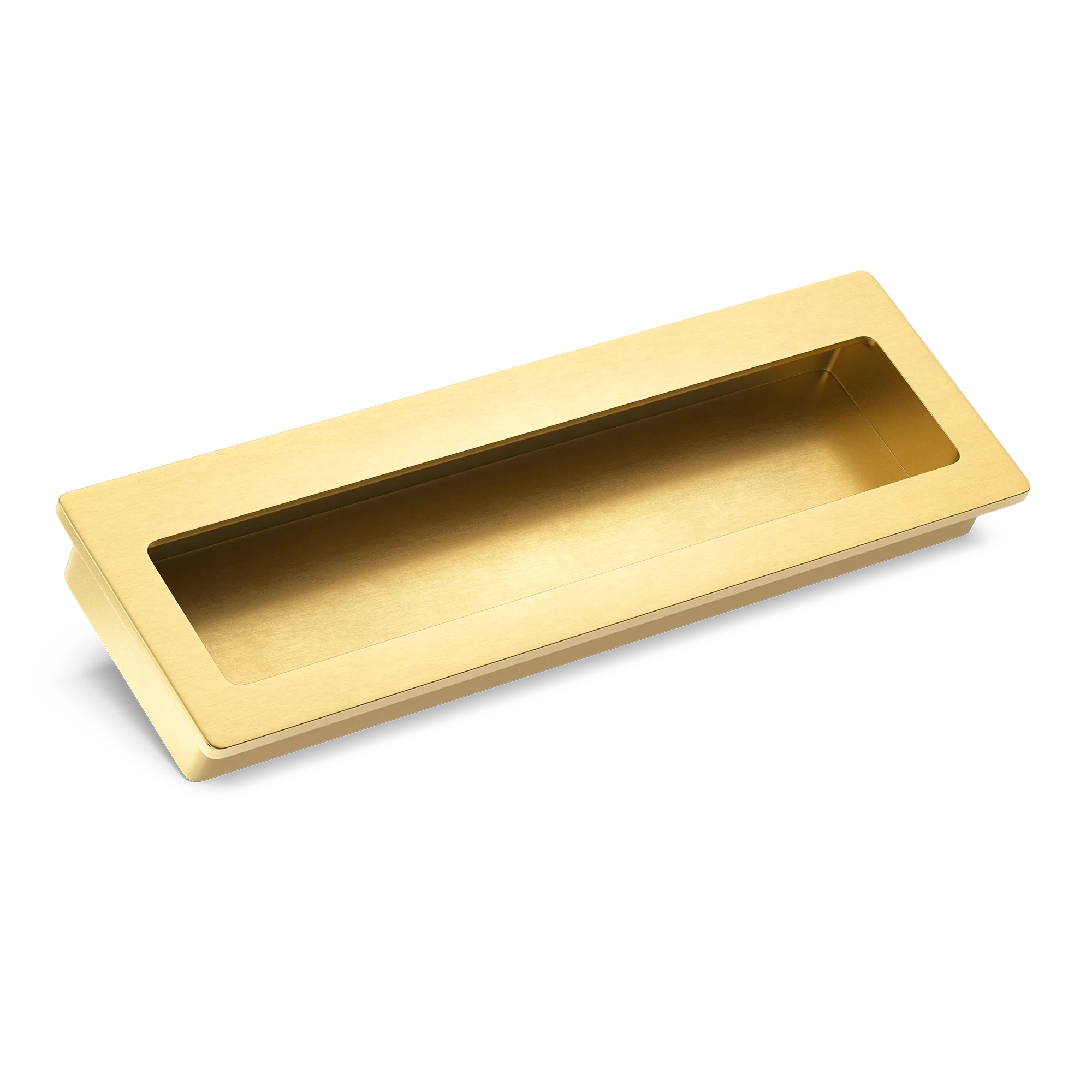 Armac Martin Driffold Flush Pull in 100mm / Satin Brass Satin Lacquered