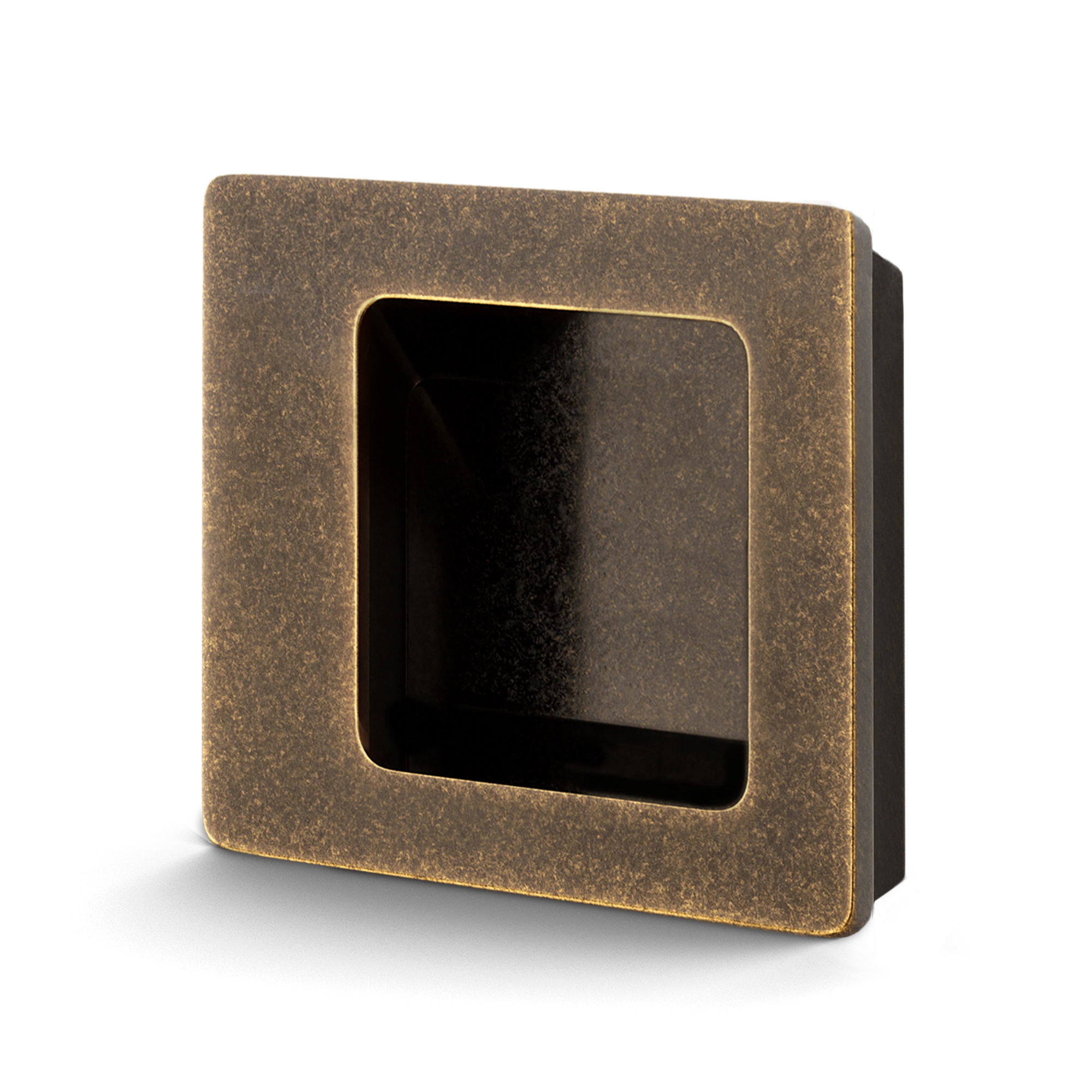Armac Martin Driffold Square Sliding Door Flush Pull in 57mm / Burnished Brass