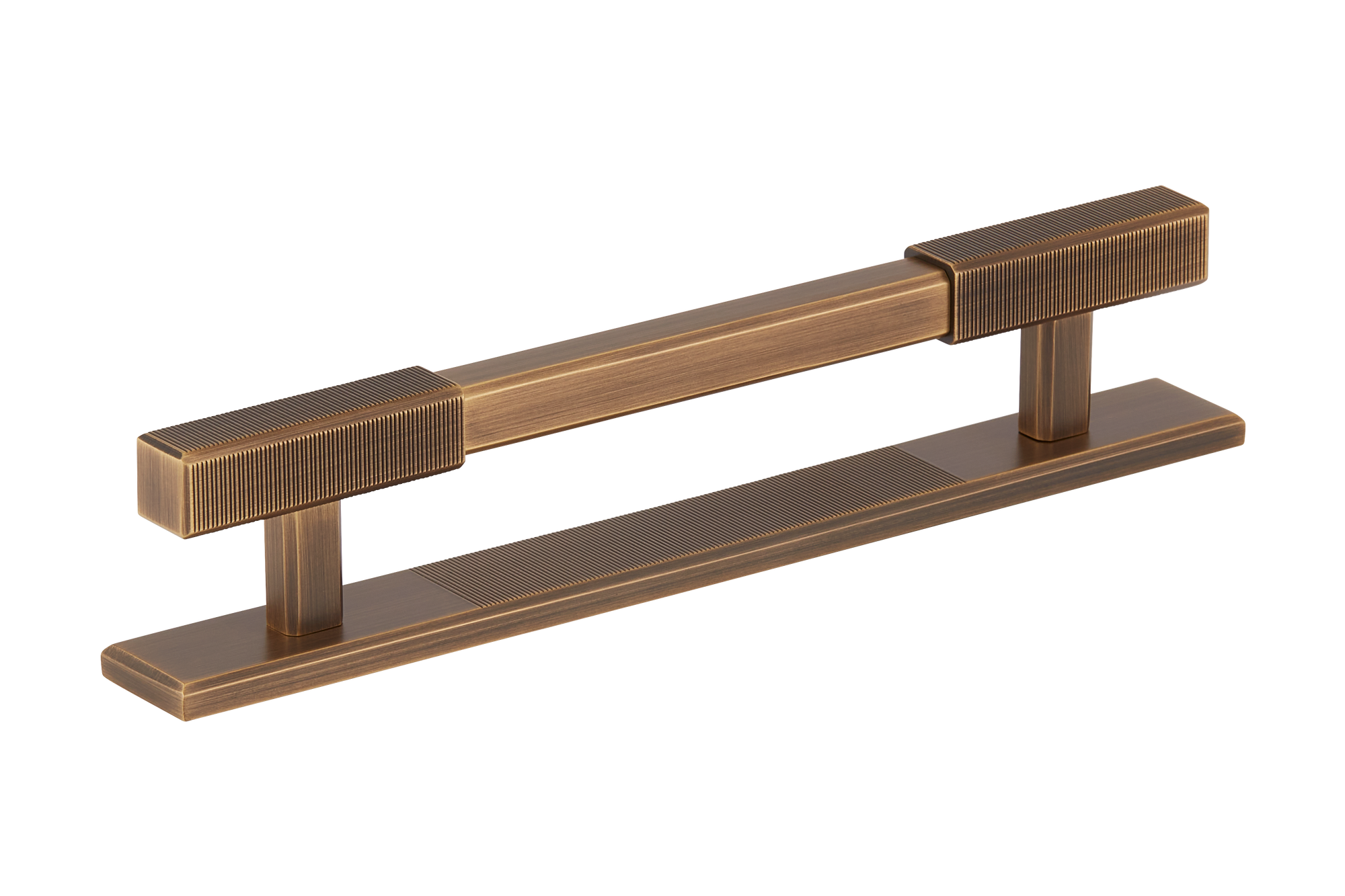 Armac Martin Digbeth Ridged Cabinet Handle with Backplate