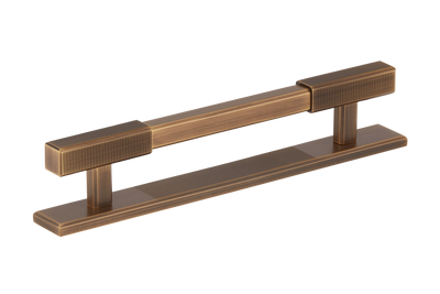 Armac Martin Digbeth Ridged Cabinet Handle with Backplate