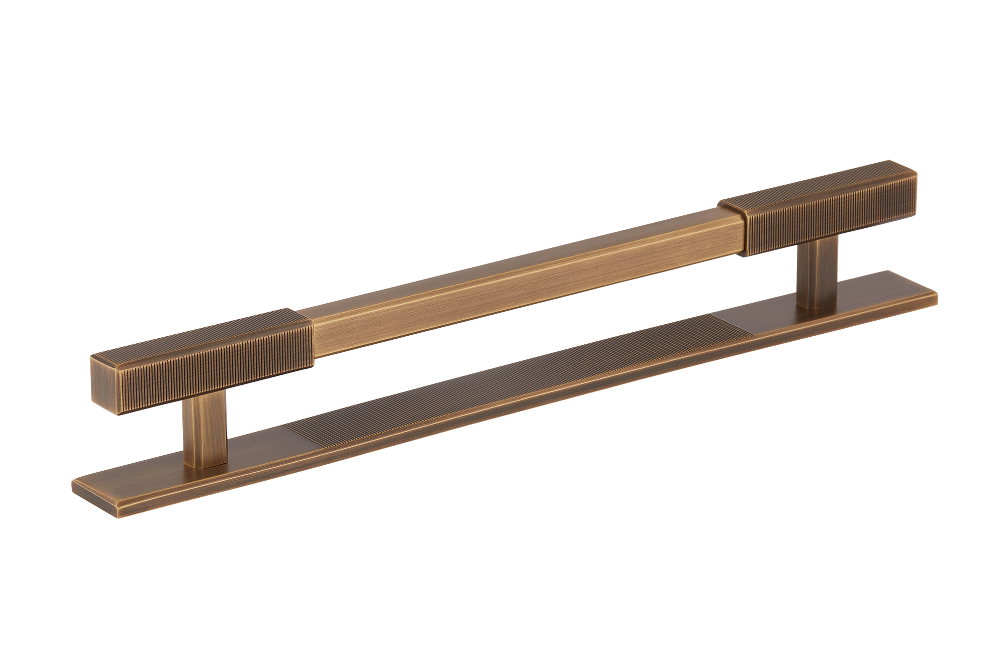 Armac Martin Digbeth Ridged Cabinet Handle with Backplate