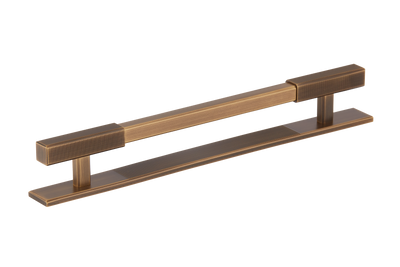 Armac Martin Digbeth Ridged Cabinet Handle with Backplate