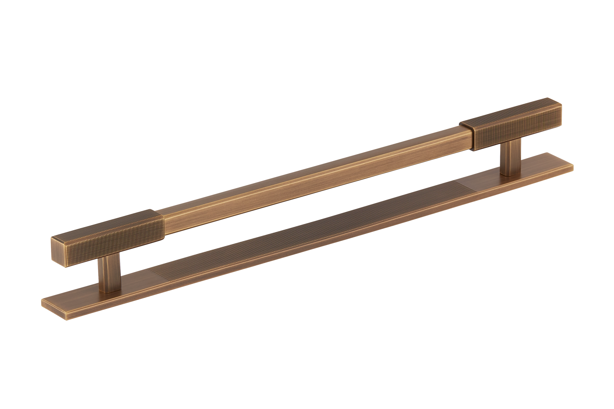 Armac Martin Digbeth Ridged Cabinet Handle with Backplate