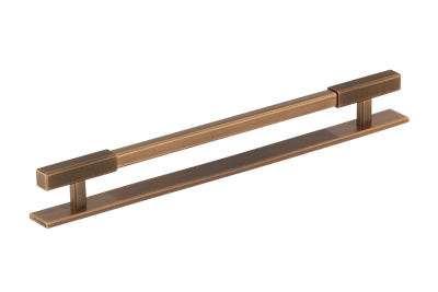 Armac Martin Digbeth Ridged Cabinet Handle with Backplate