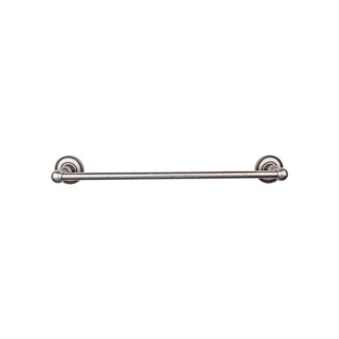 Top Knobs Edwardian Bath Towel Bar Single, Beaded Backplate 30" in Antique Pewter