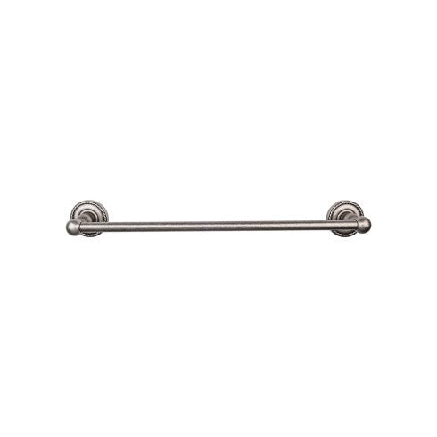 Top Knobs Edwardian Bath Towel Bar Single, Rope Backplate 30" in Antique Pewter