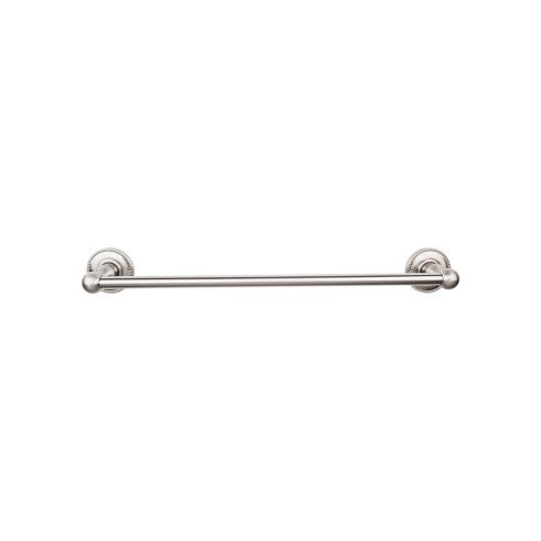 Top Knobs Edwardian Bath Towel Bar Single, Beaded Backplate 30" in Brushed Satin Nickel