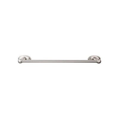 Top Knobs Edwardian Bath Towel Bar Single, Oval Backplate 30" in Brushed Satin Nickel