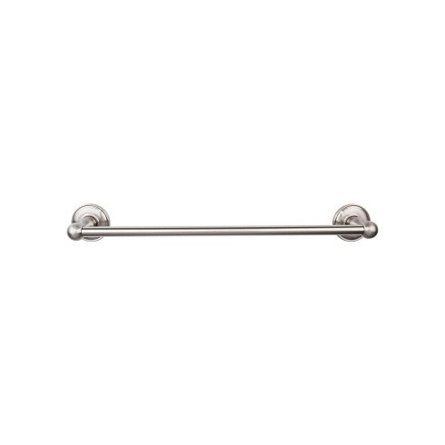 Top Knobs Edwardian Bath Towel Bar Single, Plain Backplate 30" in Brushed Satin Nickel