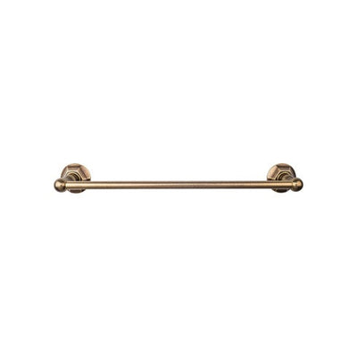 Top Knobs Edwardian Bath Towel Bar Single, Hex Backplate 30" in German Bronze