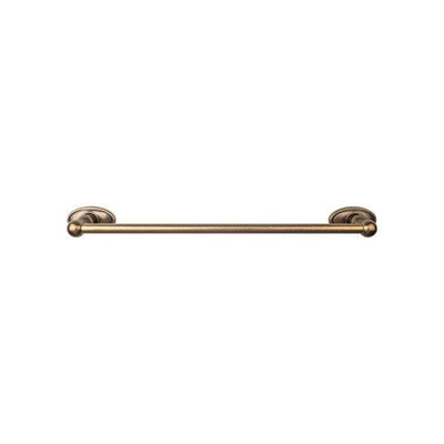 Top Knobs Edwardian Bath Towel Bar Single, Oval Backplate 30" in German Bronze