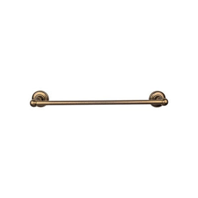 Top Knobs Edwardian Bath Towel Bar Single, Plain Backplate 30" in German Bronze