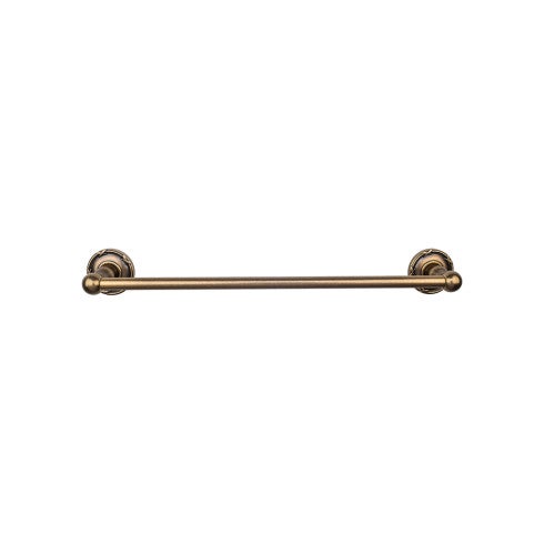Top Knobs Edwardian Bath Towel Bar Single, Ribbon Backplate 30" in German Bronze