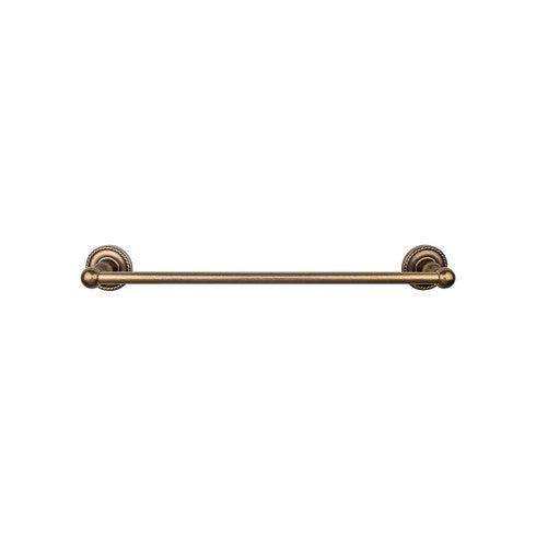 Top Knobs Edwardian Bath Towel Bar Single, Rope Backplate 30" in German Bronze