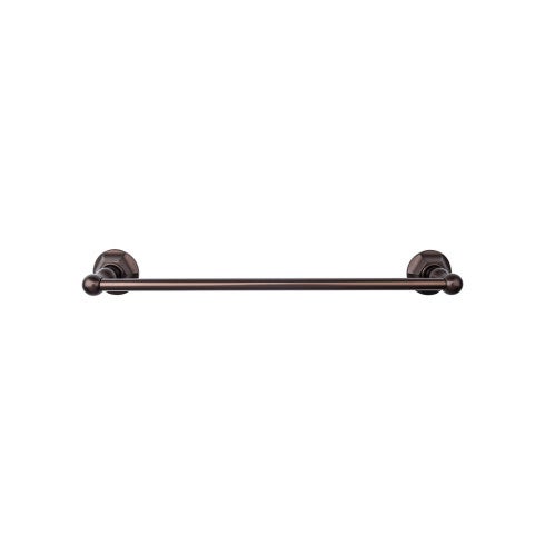Top Knobs Edwardian Bath Towel Bar Single, Hex Backplate 30" in Oil Rubbed Bronze