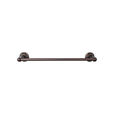 Top Knobs Edwardian Bath Towel Bar Single, Hex Backplate 30" in Oil Rubbed Bronze