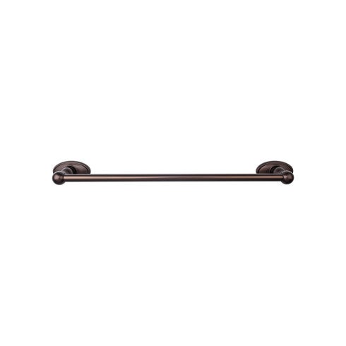 Top Knobs Edwardian Bath Towel Bar Single, Oval Backplate 30" in Oil Rubbed Bronze