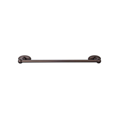Top Knobs Edwardian Bath Towel Bar Single, Oval Backplate 30" in Oil Rubbed Bronze