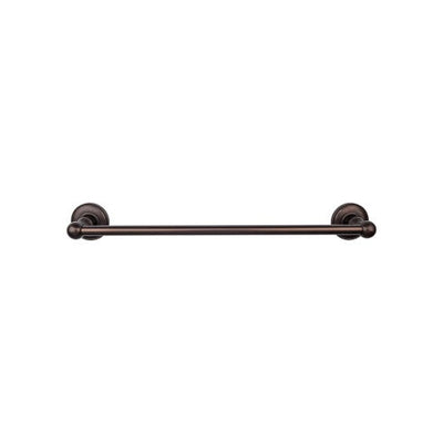 Top Knobs Edwardian Bath Towel Bar Single, Plain Backplate 30" in Oil Rubbed Bronze